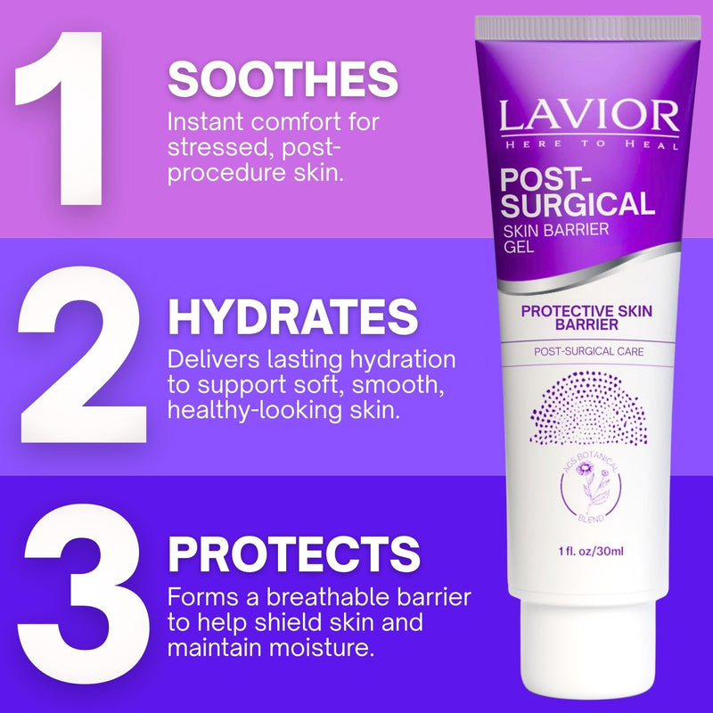 LAVIOR Post-Surgical Scar Gel (1 oz) – Use From Day One After Incision – All-in-One Incision & Scar Recovery Care – Botanical, Fragrance-Free, Steroid-Free – C-Section, BBL, Tummy Tuck