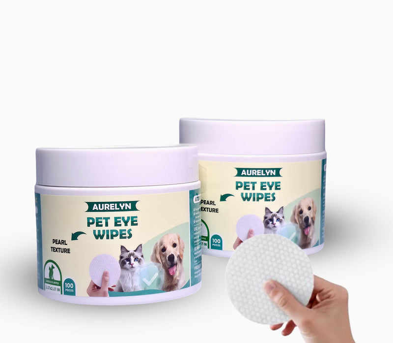 Pet Eye Wipes – 200 Cat & Dog Eye Wipes | Tear Stain Remover for Dogs Eyes | Disposable Pet Eyes Cleaning Pads to Remove Crust & Discharge | Perfect for Pets Daily Grooming Care Pack OF2