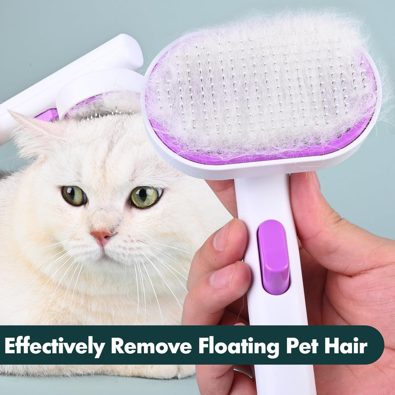 Katoggy Cat Brush, Cat Grooming Comb,Self Cleaning Cat Slicker Brushes for Shedding, One Click to Clean - BeesActive Australia