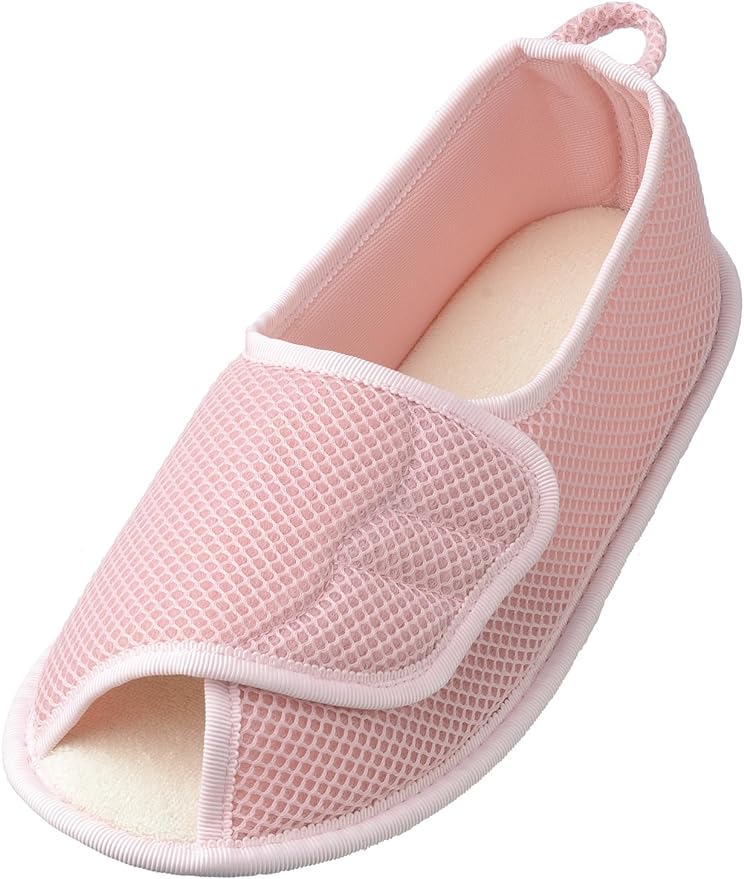 Tokutake Sangyo 2503 Nursing Care Shoes Ayumi Quick Magic Open Facilities and Hospital Use Pink (M/22.0-23.0cm) - BeesActive Australia