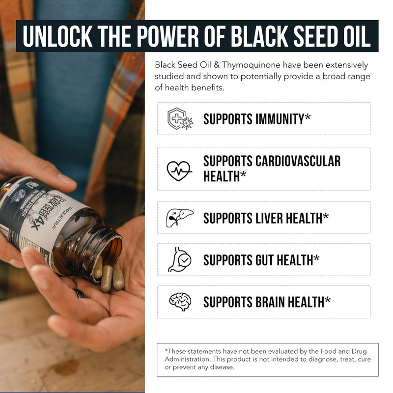 20% Thymoquinone Black Seed Oil Extract Capsules - TQ-Advanced 4X¬Æ: Potent Thymoquinone Concentration Available Concentrate from Nigella Sativa, Raw Form, Vegan, Glass Bottle (25 mg - 60 Capsules) 25mg - 60 Count (Pack of 1) - BeesActive Australia