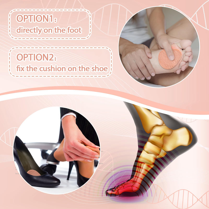 Jiuguva 60 Pack Metatarsal Foot Pads 0.25 Inch Thick Ball of Foot Cushions Adhesive Metatarsal Soft Felt Pads for Women and Men Forefoot Support Pain Relief(Nude) Nude - BeesActive Australia