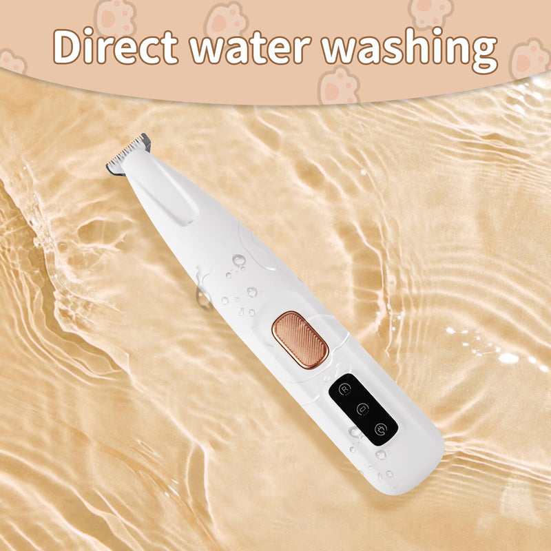 Upgraded Dog Paw Trimmer, Paw Trimmer for Dogs, Rechargeable Pet Shaver with LED Light, Low Noise Pet Hair Clippers for Paws Eyes Ears Face Rump