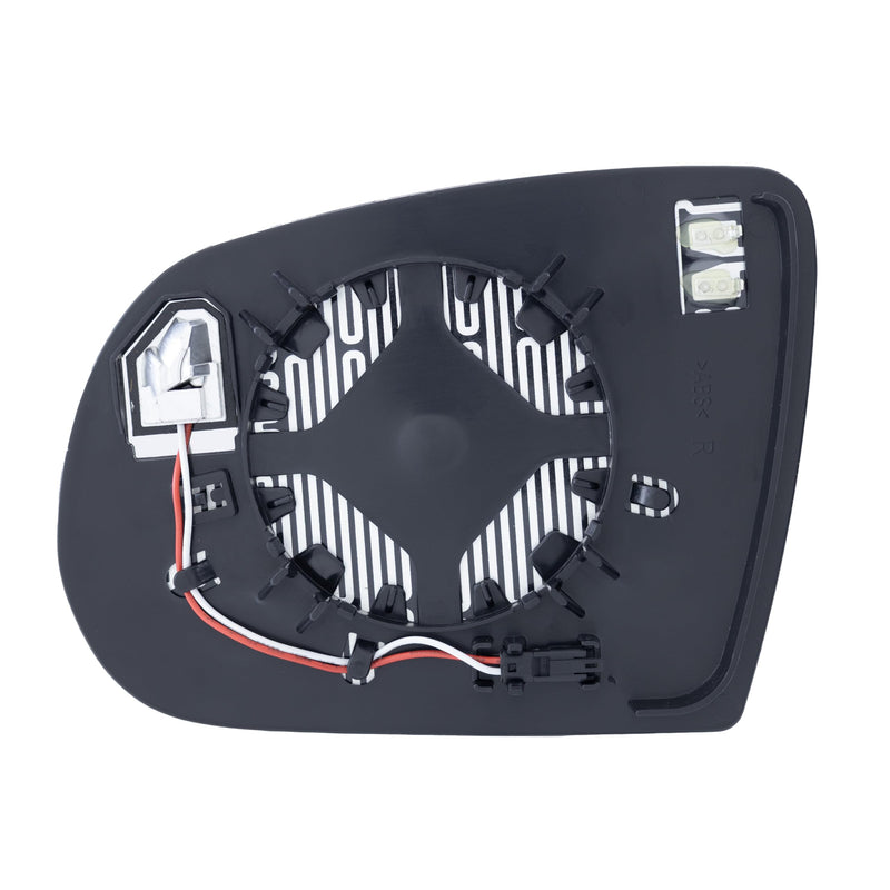 EAP Passenger Side Mirror Glass Compatible with Jeep Cherokee 2014-2023, Jeep Compass 2017-2023, Heated with Blind Spot 68228918AB 68228917AA 68368582AA CH1325176 Passenger - Heated + Blind Spot