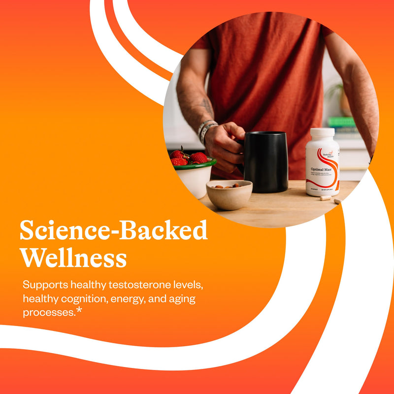 Seeking Health Optimal Man - Multivitamin Supplement with Zinc, Active Folate, & Alpha-Lipoic Acid - Multivitamin Supports Energy & Brain - Support Aging & Men's Health - 30 Servings