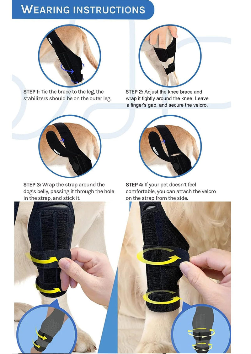 Joint bandage for dogs for front and hind legs, leak protection and support after surgery, help with joint instability (s) S