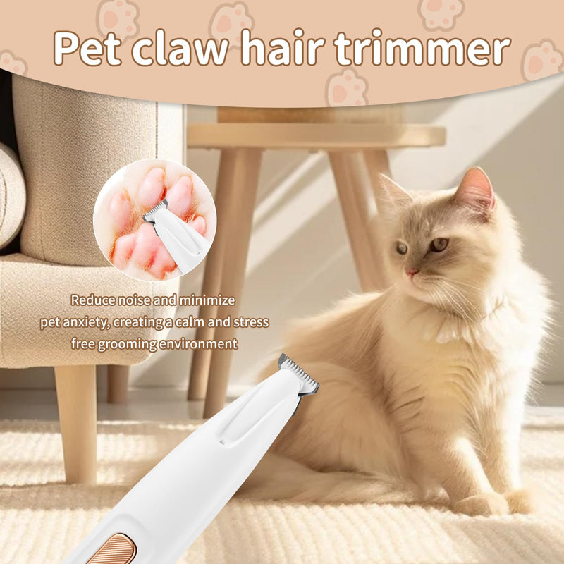 Upgraded Dog Paw Trimmer, Paw Trimmer for Dogs, Rechargeable Pet Shaver with LED Light, Low Noise Pet Hair Clippers for Paws Eyes Ears Face Rump