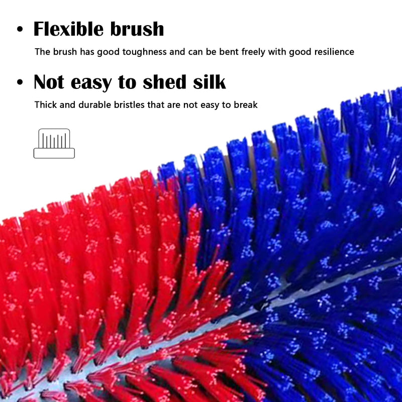 Scratching brush for horse cow, semi-round horse brushes 40cm cow brush universal scratching brush nylon scratching mat massage brushes for sheep horse cow hippopotamus, red blue - BeesActive Australia