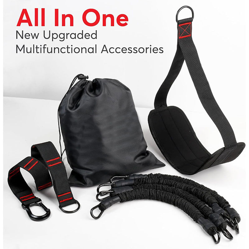 Pull Up Assistance Bands 260lbs – Heavy Resistance Bands for Pull Ups with Feet Rest, Height Adjustable Pull Up Bar Bands, Strength Training Workout Equipment Black
