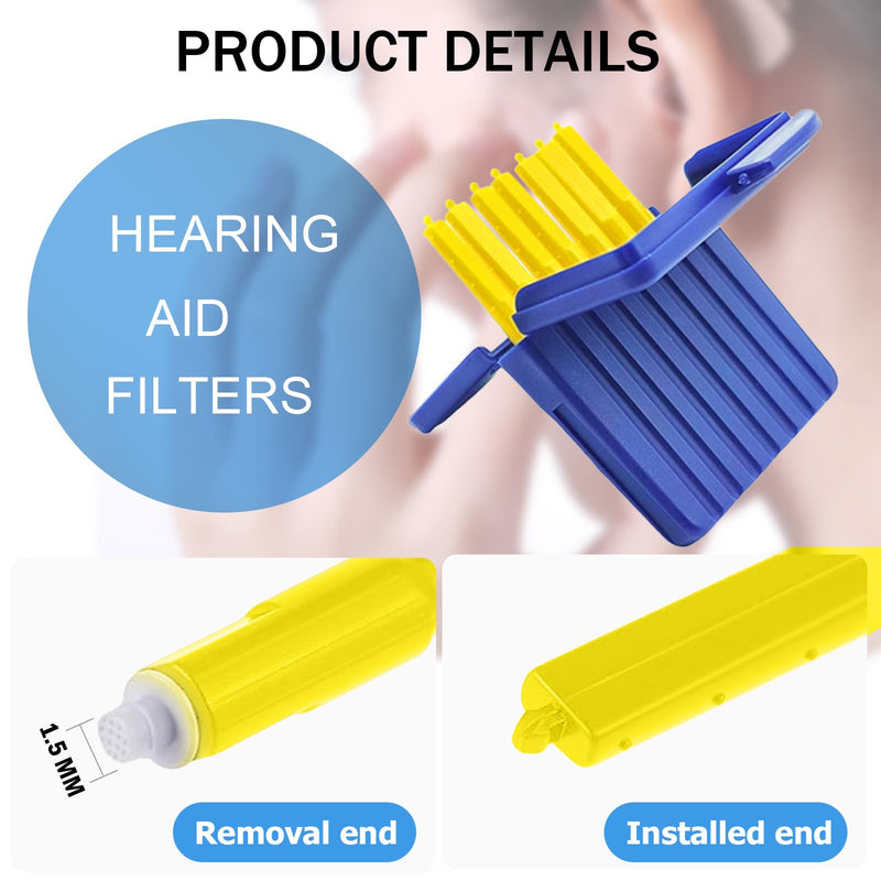 (40 Pcs) Hearing Aid Wax Guard Filter for Starkey Prowax Minifit Hear Clear Accessories,Starkey Prowax Filters(1.5mm) Hearing Aids Supplies,Ear Replacement Parts Cleaning Kit Tool（5 Pack） 5 - BeesActive Australia