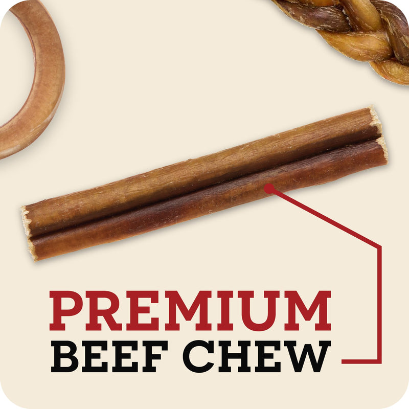Redbarn Pet Products All-Natural 4" Bully Stick Rings for Dogs - Premium Grain-Free & Rawhide-Free Single Ingredient Long Lasting Low Odor Dental Treat for Chewers - 3 Count (Pack of 2) 3 Count (Pack of 2)