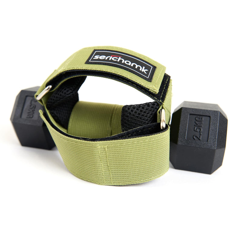 Feet Dumbbell Attachment,Tibialis Trainer, Feet Weight Lifting Dumbbell Ankle Strap,Leg Lift Exercise Equipment Army Green-2pcs