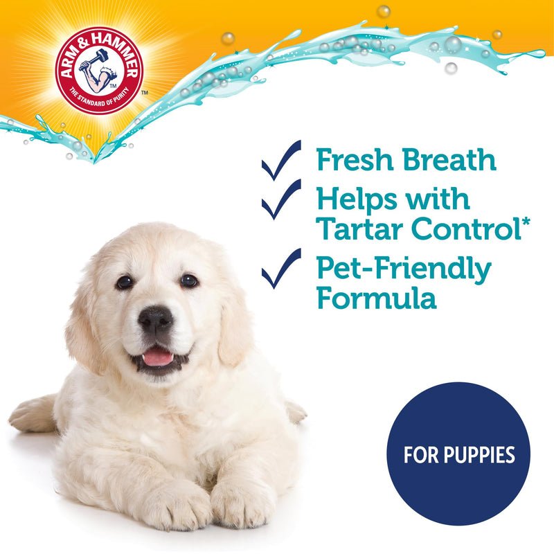 Arm & Hammer Complete Care Puppy Dental Kit, Enzymatic Toothpaste with Baking Soda and Calcium for Dogs, Peanut Butter Flavor, Toothbrush and Microfiber Brush Included, Fluoride-Free, 2.5 Oz - 2 Pack