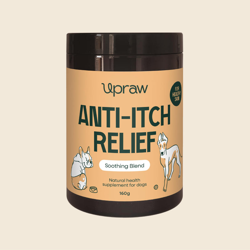 Anti-Itch Relief for dogs - 160g natural soothing supplement supports healthy skin and coat itching and scratching support powder