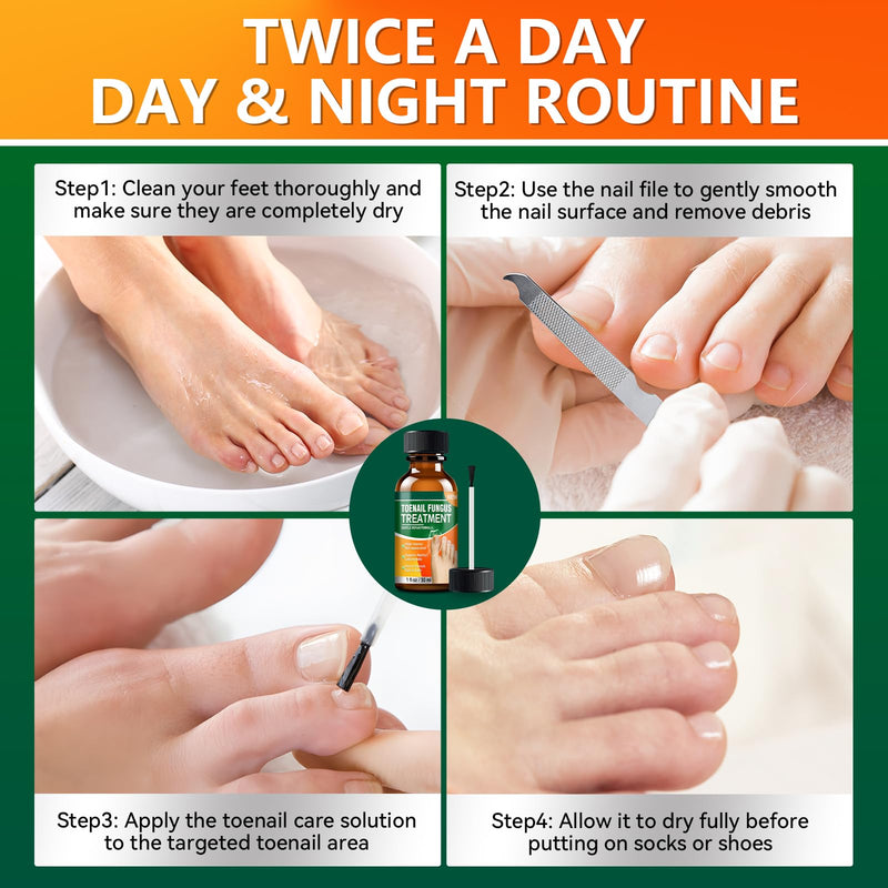 Toenail Fungus Treatment Extra Strength, Nail Repair Solution with Tea Tree Oil, Menthol, Vitamin E & Pro-Vitamin B5, Gentle Care for Damaged, Discolored, and Brittle Nails, 1 fl oz - BeesActive Australia