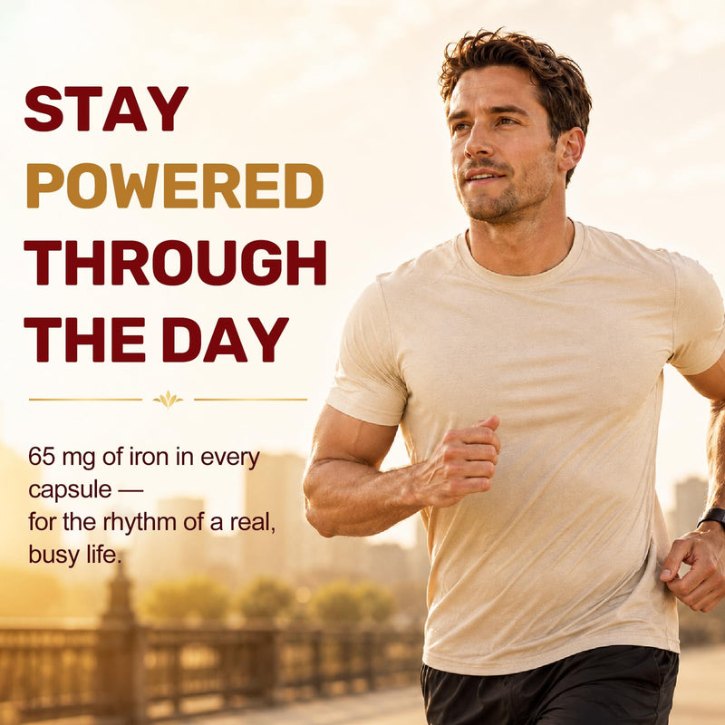 Iron 65mg 8-in-1 Multivitamin with B-Complex, B12 & Folate - 150 Softgels | Multivitamin with iron 65mg + B-Complex, Vitamin C, D3, E & Folate for blood & energy*. 2 daily, 75 day supply 150 Count (Pack of 1)