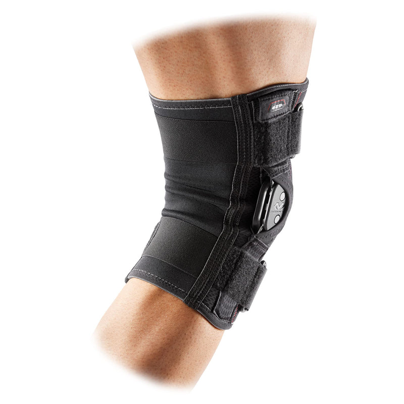 McDavid Knee Brace, Maximum Support with Polycentric Hinges & Cross Straps, Comfortable Compression & Extra Stability Large