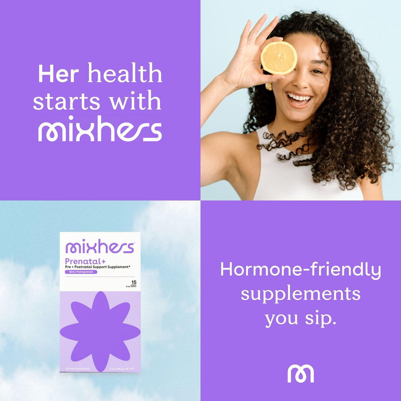 MIXHERS Prenatal + Postnatal Vitamins Drink Mix | Berry Pomegranate | 15pk | Formulated with Vitamins A, C, D, E & K | Methylated folate | 15 sugar-free berry stick packets 1.74 Ounce (Pack of 1)