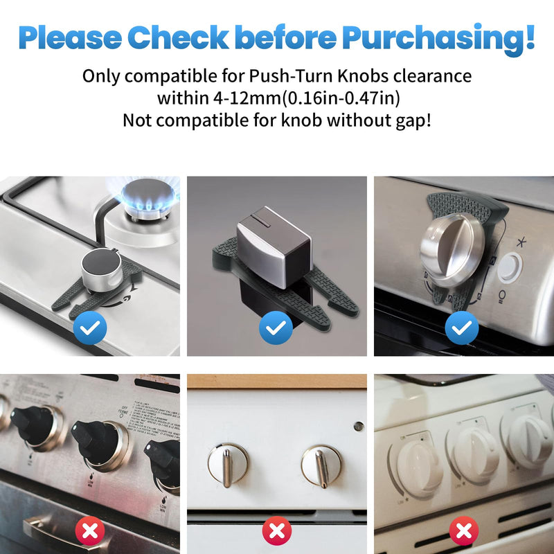 5-Pack Gas Stove Knob Locks for Child Safety, Durable Design Knob Safety Covers, Child Proof Oven Knob Locks, Prevent Accidental Touch(Black) - BeesActive Australia