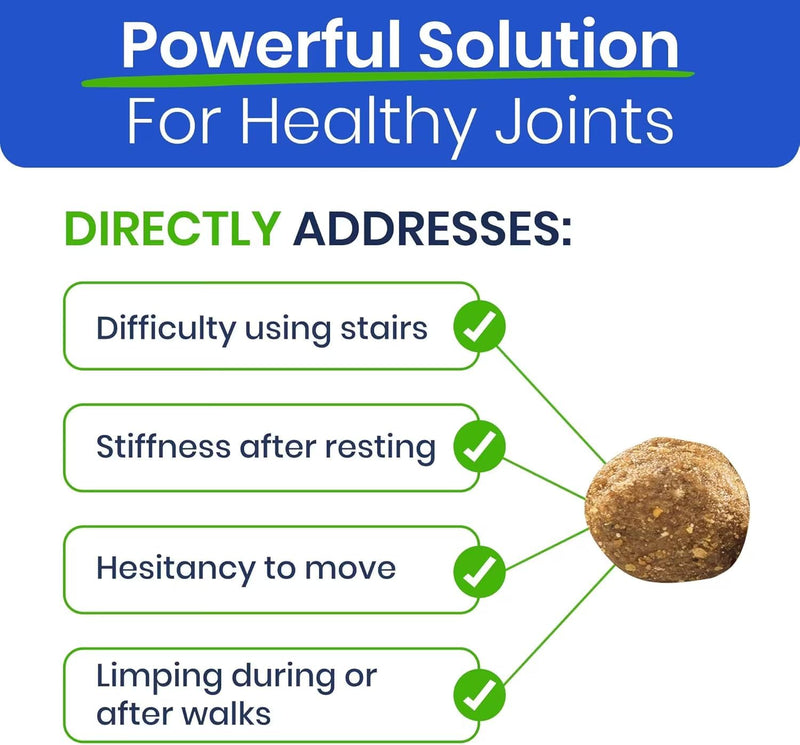 BARK&SPARK Glucosamine Chondroitin Dog Hip & Joint Supplement - Joint Pain Relief - Hip & Joint Chews - Joint Support- Senior Doggie Vitamin Pill - 60 Chews Duck