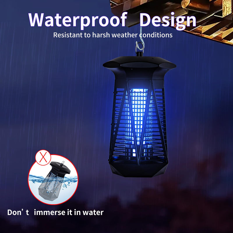 Bug Zapper Outdoor Indoor, 4200V 18W Electric Mosquito Zapper, Fly Traps, Fly Zapper, IPX6 Waterproof Mosquito Killer for Home Patio Office Courtyard - BeesActive Australia