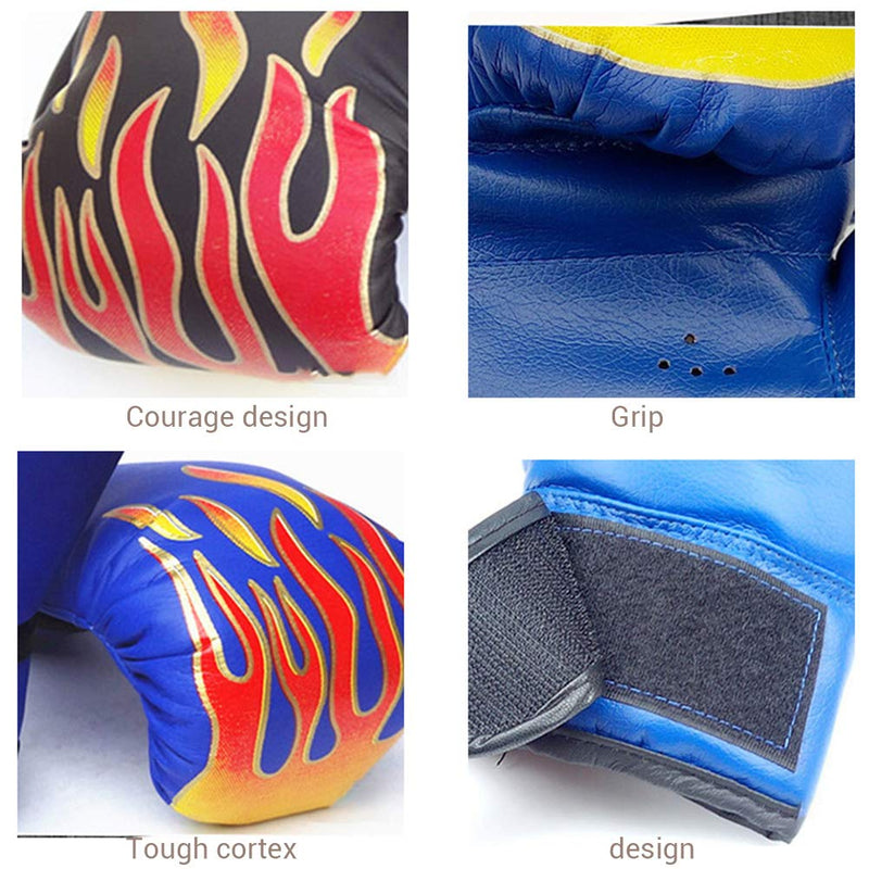 Keenso Kids Adjustable Breathable Flame Boxing Gloves for Training and Protection Ages 3-12 Red - BeesActive Australia