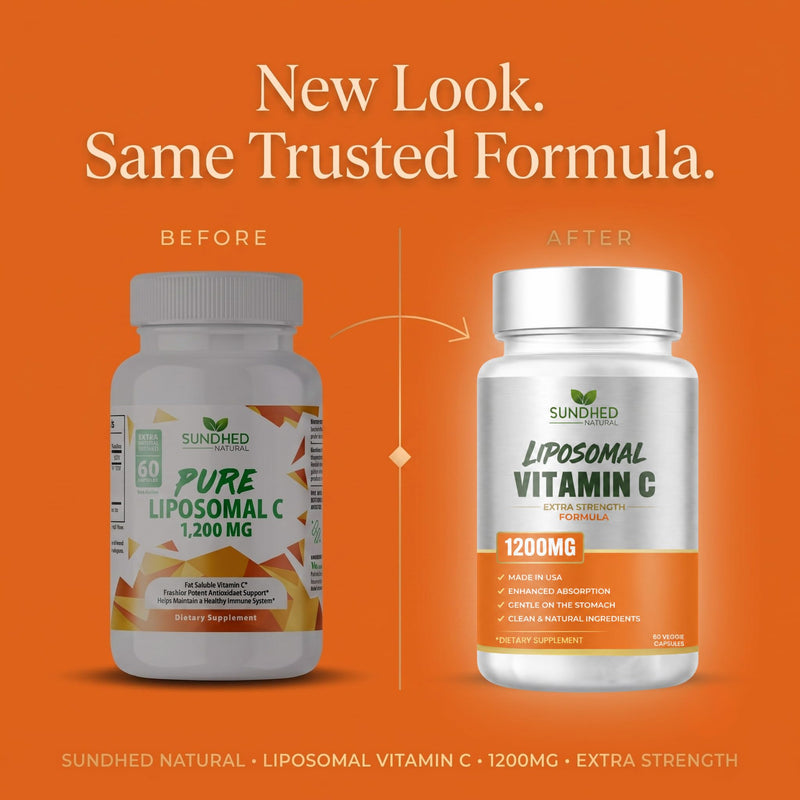Pure Liposomal Vitamin C - 1200mg Immune System & Collagen Health Booster, Anti Aging Skin Vitamins, Sodium Ascorbate, Sunflower Lecithin (120 Capsules / 2 Months) 120 Count (Pack of 1)