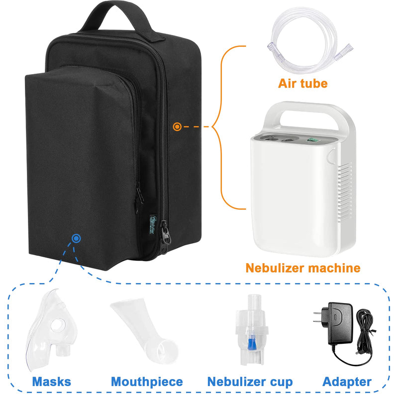 Beautyflier Nebulizer Carry Bag for Nebulizer Machine Personal Compressor, Portable Storage Carry Bag, Protective Travel Case for Nebulizer Machine for Adults and Kids, Space for Masks, Cables - BeesActive Australia