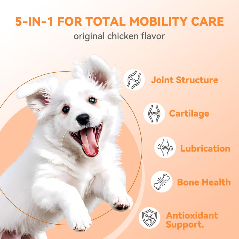 PUAINTA Hip & Joint Soft Chews for Dogs & Cats – Glucosamine, Chondroitin, Collagen & MSM for Joint Support, Mobility & Flexibility, Senior & Small/Medium Breeds, Chicken Flavor (90 Count)