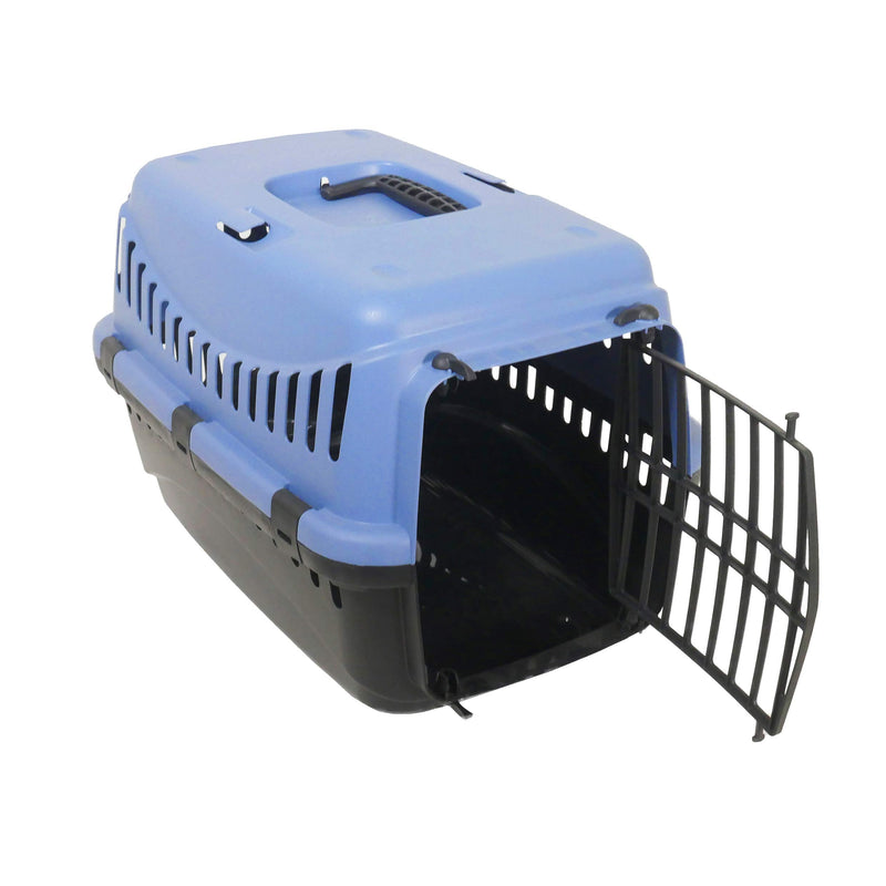 Rosewood Eco Line cat carrier made of plastic, small, slate blue/black slate blue L 46 x W 30 x H 31 cm - BeesActive Australia