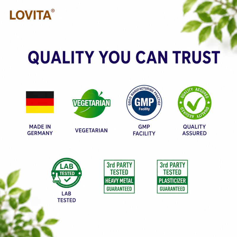 LOVITA Eyes Care, Eye Vitamins with Clinically Proven FloraGLO Lutein, 10000 mg Equivalent Bilberry, Black Currant & Eyebright, Supports Eye Strain, Dry Eye and Vision Health, 60 Vegetarian Capsules | With Vitamins B1, B2 & B12, Black Currant, Bilberry...