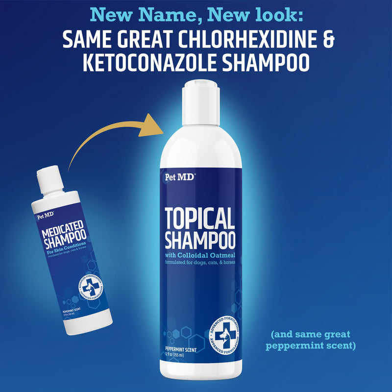 Pet MD TopicalShampoo for Dogs, Cats, & Horses- 12 oz - PawsPlanet Australia