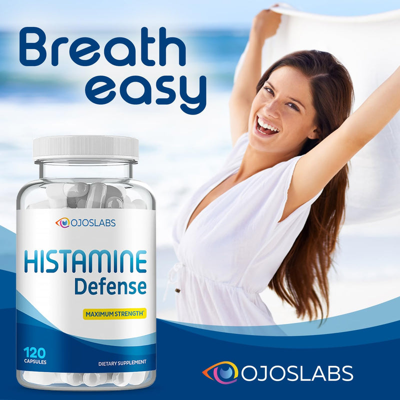 Advanced Histamine Defense - Natural D-Hist Supplement to Block Histamine Intolerance - 120 Capsules