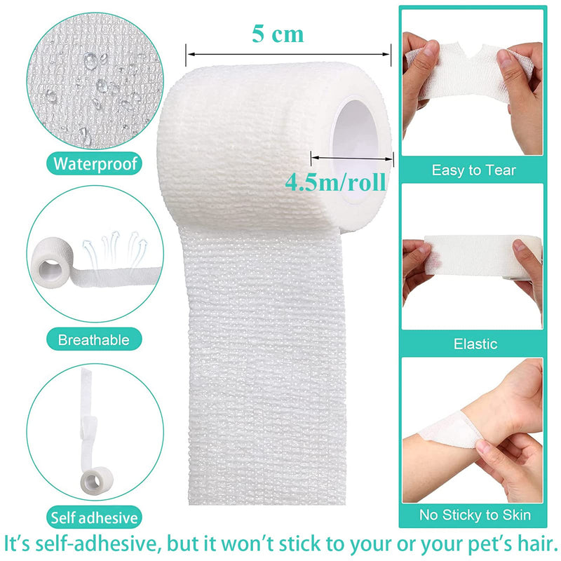 Self-adhesive bandage, 9 rolls x 5cm x 4.5m plaster roll bandage material, elastic bandage fixing bandage adhesive bandage self-adhesive - BeesActive Australia