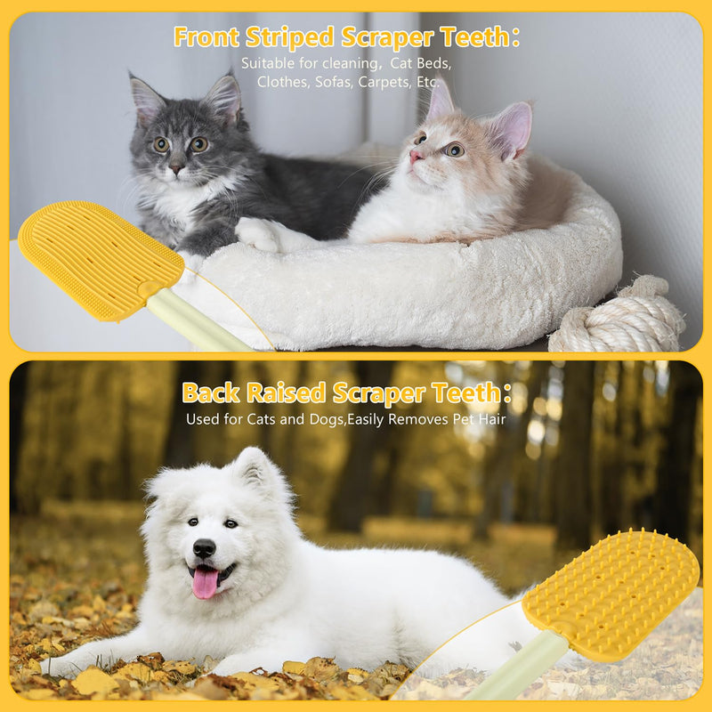 Cat Tongue Comb, 2025 New Cat Grooming Brush for Indoor Cats Shedding Cat Brush for Long Haired Cats, Cute Cartoon Ice Cream Cat Fur Remover Comb for Cats Grooming (Blue+Green) Blue+Green - BeesActive Australia