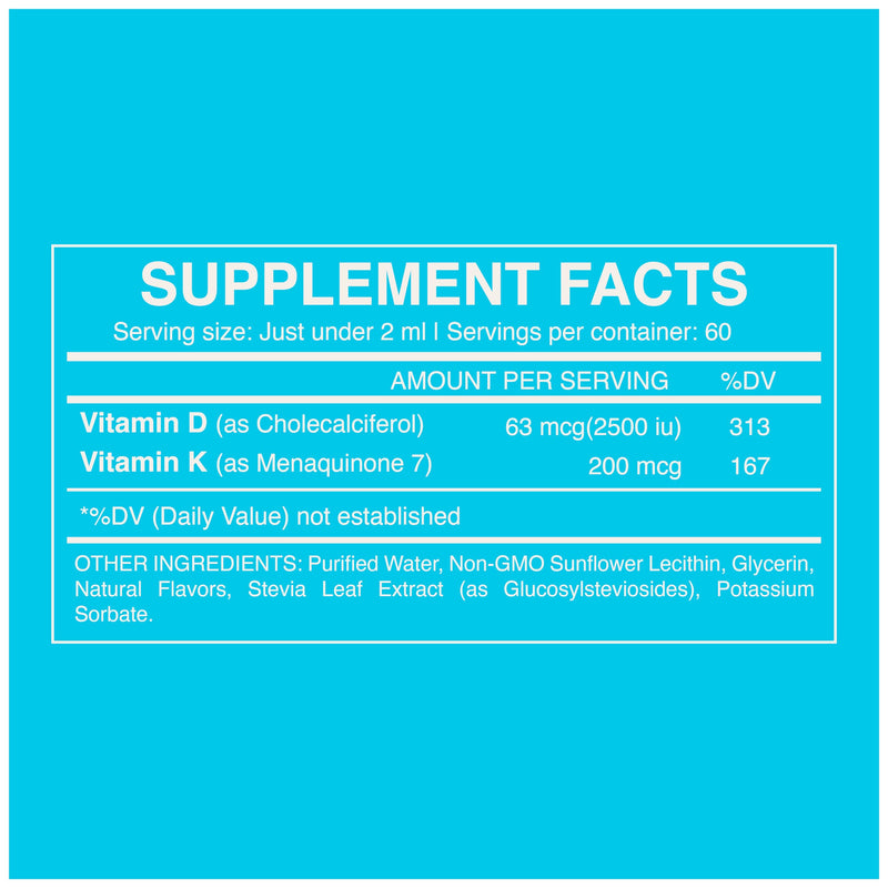 Infinite Labs Liposomal Vitamin D3 & K2+ | Bone & Heart Guardian | High Absorption Formula for Optimal Bone Density & Cardiovascular Support | Gluten Free, Sugar Free | 150ML, 5 Fl Oz