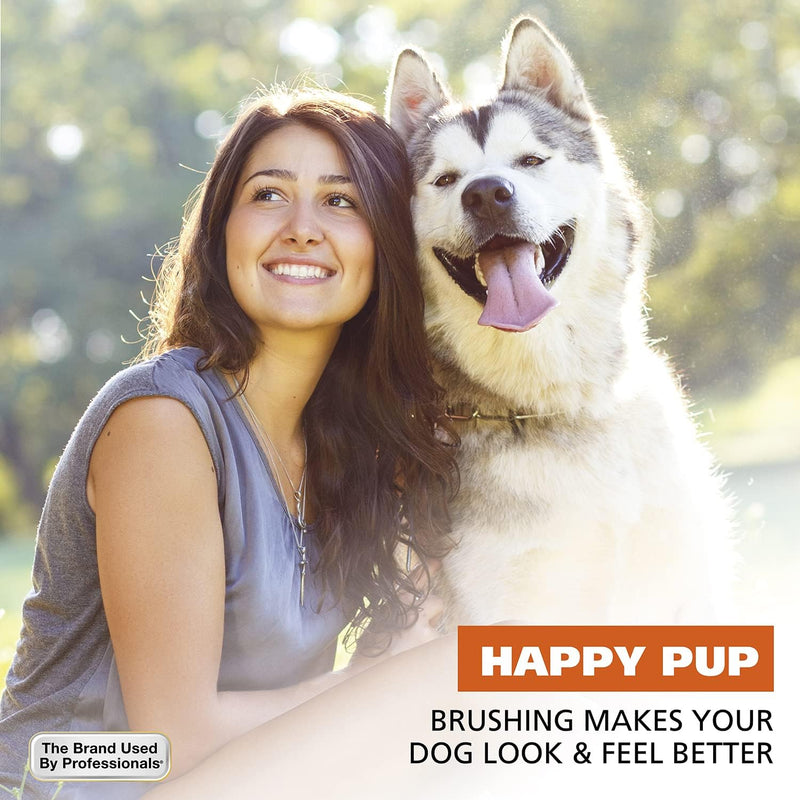 Wahl Premium Pet Double Sided Pin Bristle Brush with Patented Stacked Pin Design for Dogs - Removes Loose Hair & Stimulates the Skin while Creating a Soft Coat Shine - Model 858501 Orange 1 Count (Pack of 1) - BeesActive Australia