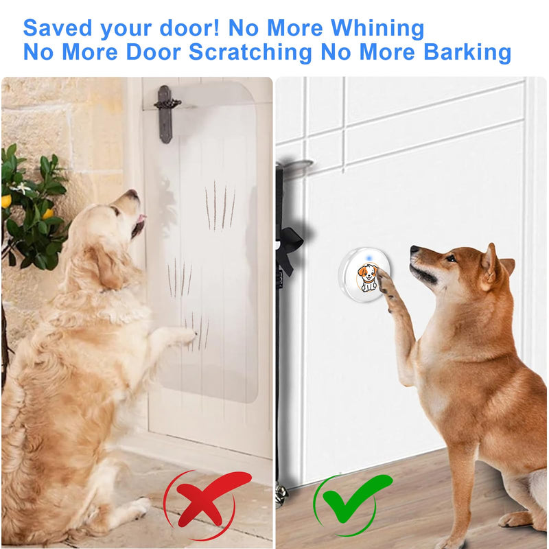 SURFOU Dog Door Bell Wireless Dog Bell for Door Potty Training Communication Go Outside Dog Doorbell with 55 Melodies 5 Adjust Volume Levels LED Flash 2 Waterproof Buttons 1 Plug-in Receiver 2 transmitters + 1 receiver - BeesActive Australia