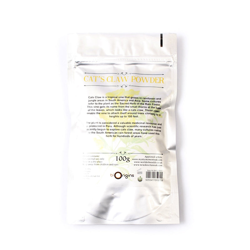 Mystic Moments | Cat’s Claw Powder (Uncaria Tomentosa) 100g | Herbal Extract for Skincare & Massage Products | Ideal for Creams, Lotions & Salves | Botanical Powder 100 g (Pack of 1)