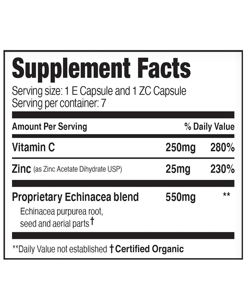EZC Pak On The Go Immune System Booster with Echinacea, Vitamin C, Zinc | Immune Support Supplement, Travel-Friendly Packaging, Physician Formulated, Vegetarian, Gluten-Free 1 Count (Pack of 1)