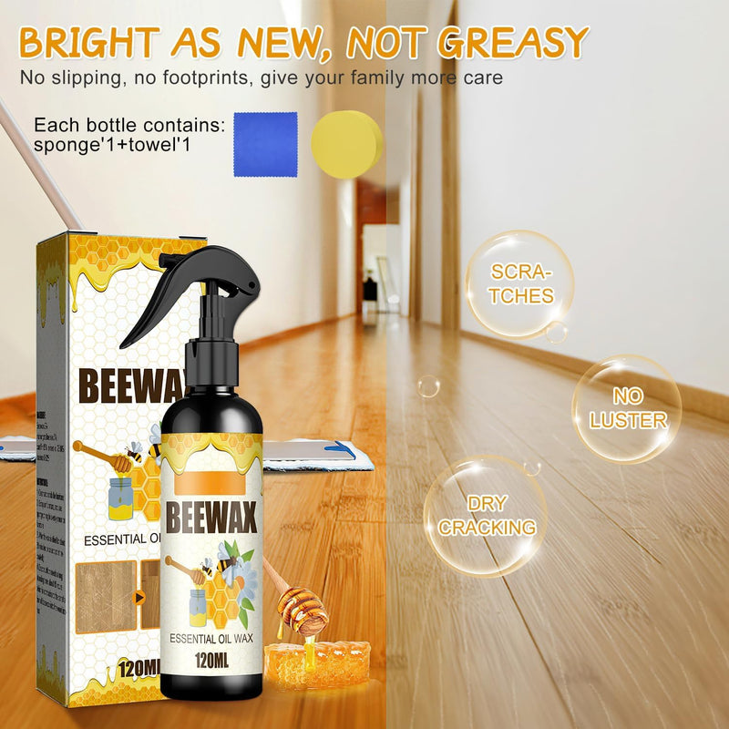 Natural Beeswax Spray,Beeswax Spray Cleaner,The Original Beeswax Spray Furniture Polish And Cleaner,Beeswax Polish Spray Used to care for living rooms,kitchens,wood furniture floors (2PCS) 2PCS - BeesActive Australia