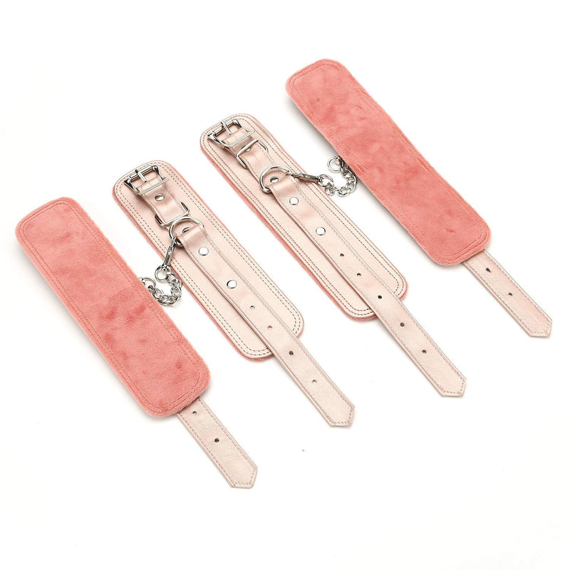 Spreader Pilates Exercise bar, Restore Pilates Bar with 4 Adjustable Strap, Exercise Guide, Home Yoga Training Fitness Gear, Stretching Exercise Tools Rose Gold Bar+Pink Strap