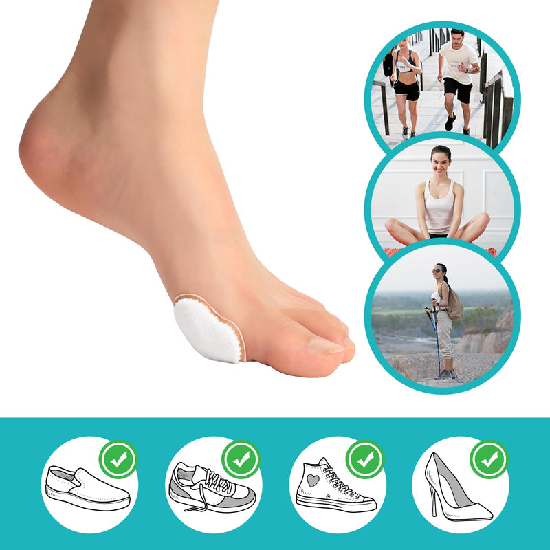Foam Bunion Pads to Wear with Shoes - 27 ct Bunion Cushion - Moleskin Protect Feet for Men and Women - Stick Center (Multi-Size) Beige 27 Count ( Multi-size)