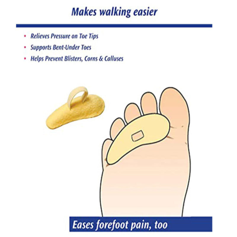 Pedifix Hammer Toe Crests Deluxe Left/medium - Model 8154A-M-L - Pkg of 3 - BeesActive Australia