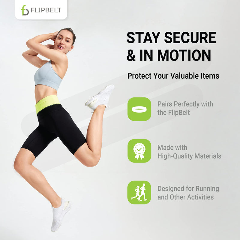 FlipBelt Ultra Wallet – Zippered Running Wallet with Safety Whistle, Exercise Wallet, Black Heather, USA Company