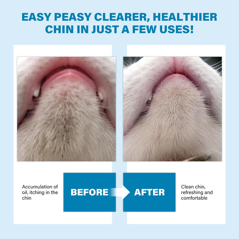 Cat Acne Cream & Cat Acne Brush, Cat Acne Chin Care Set - Gently Removes Cat Chin Blackheads, Nourishes Cat Chin Softness and Freshness, 60 ml