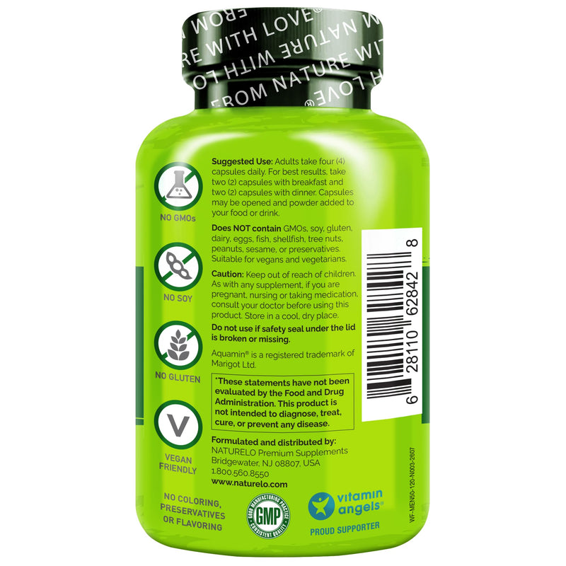 NATURELO Men's Multivitamins 50+, Whole Food Multivitamin for Men 120 Caps | Vitamins, minerals, vegetarian capsules, energy, brain, heart, eye health* 120 Count (Pack of 1)