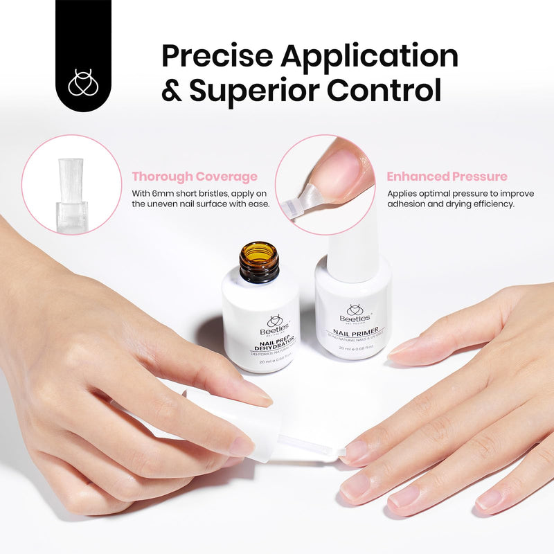 Beetles Nail Prep Kit Nail Dehydrator and Primer Nail Care Tool Kit 20ml Large Capacity Acid-Free & Hema-Free Dehydrate Bond Primer with Manicure Tools for Acrylic Nail Gifts for Women 0-1-Primer Nail Care Tool Kit - BeesActive Australia