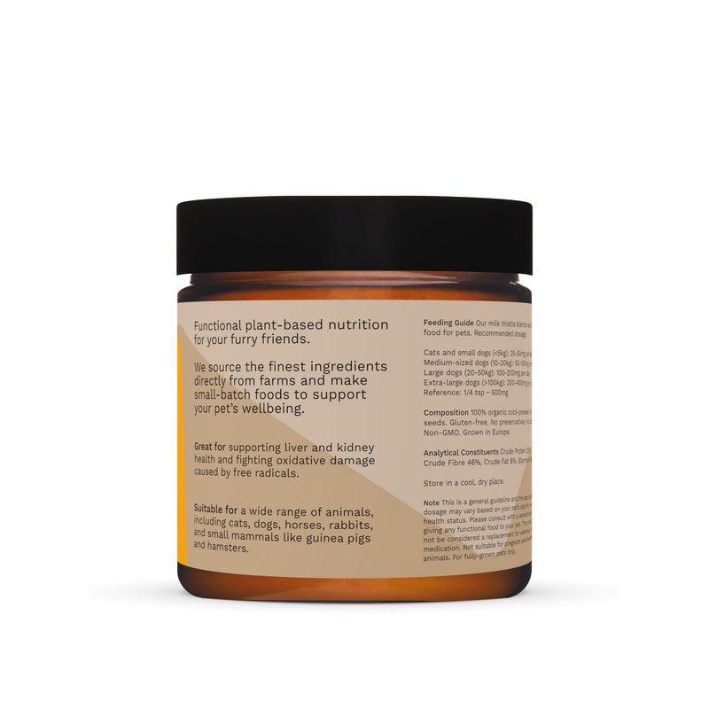 Boosie Organic Milk Thistle Powder for Dogs and Cats - Supports Liver Function and Immune System - Antioxidant - Rich in Silymarin - 100% Natural without Additives or Preservatives - Pet Nutrition Liver Support One Size