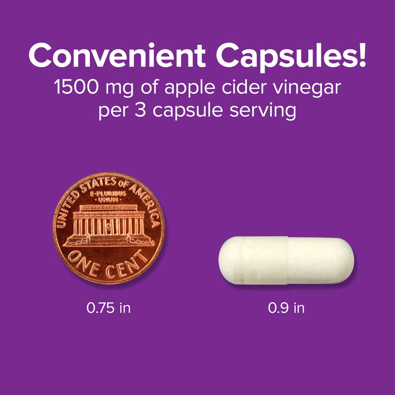 Webber Naturals Apple Cider Vinegar Capsules 1500mg, 240 Capsules